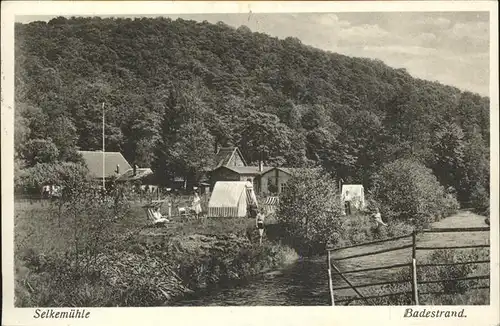 Maegdesprung Selkemuehle Badestrand Kat. Harzgerode