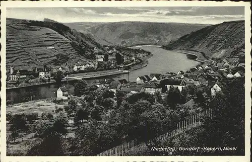 Niederfell Panorama Niederfell Gondorf Kobern an der Mosel Weinberge Kat. Niederfell