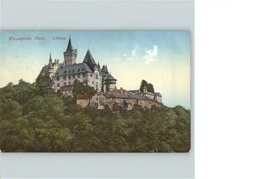 wz92062 Wernigerode Harz Schloss Kategorie. Wernigerode Alte Ansichtskarten