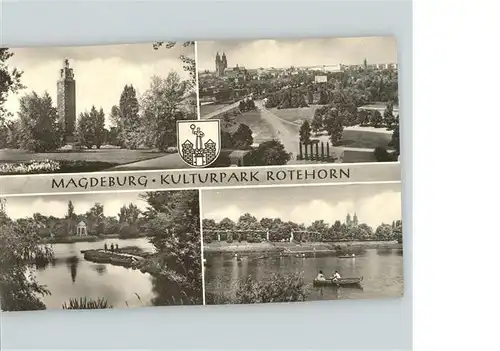 Magdeburg Sachsen Anhalt Kulturpark Rotehorn Teilansichten Kat. Magdeburg