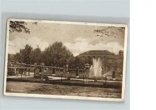 Mannheim Partie am Wasserturm und Rosengarten Kat. Mannheim