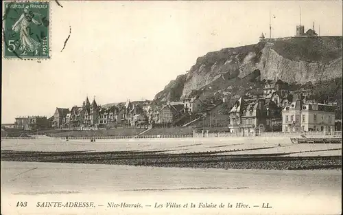 Sainte Adresse Les Villas et la Falaise de la Heve Kat. Sainte Adresse