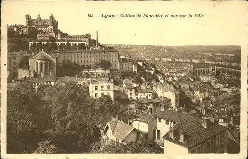 Lyon France Colline de Fourviere et vue sur la ville Kat. Lyon
