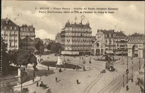 Dijon Cote d Or Place Darcy Statue de Rude Porte Guillaume Kat. Dijon