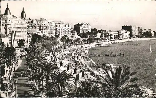 Cannes Alpes Maritimes La Croisette plage Cote d Azur Kat. Cannes