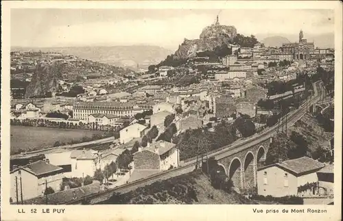 Le Puy en Velay Vue prise du Mont Ronzon viaduc chemin de fer Kat. Le Puy en Velay