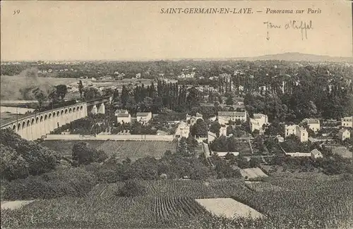 Saint Germain en Laye Panorama sur Paris viaduc Kat. Saint Germain en Laye