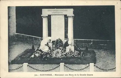 Schirmeck Monument aux Morts de la Grande Guerre Kriegerdenkmal Kat. Schirmeck