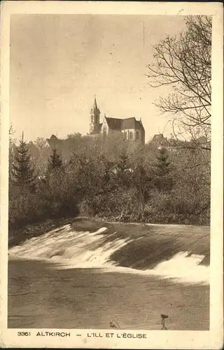 Altkirch Haut Rhin Elsass Ill et l eglise Kat. Altkirch