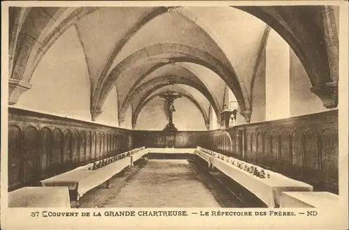 Grande Chartreuse Couvent de la Grande Chartreuse Le Refectoir des Freres Kat. Saint Pierre de Chartreuse