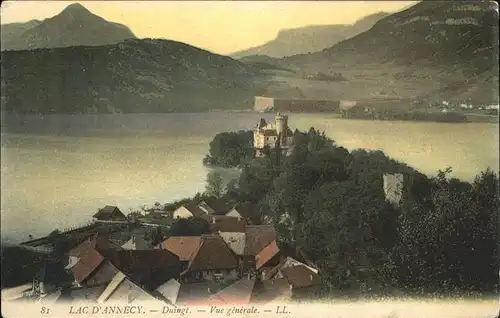 Duingt Lac d Annecy chateau vue generale Kat. Duingt