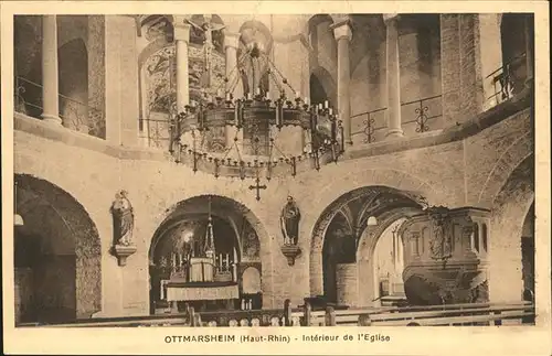 Ottmarsheim Haut Rhin Interieur de l eglise Kat. Ottmarsheim