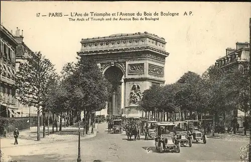 Paris Arc de Triomphe Avenue du Bois de Boulogne Kat. Paris
