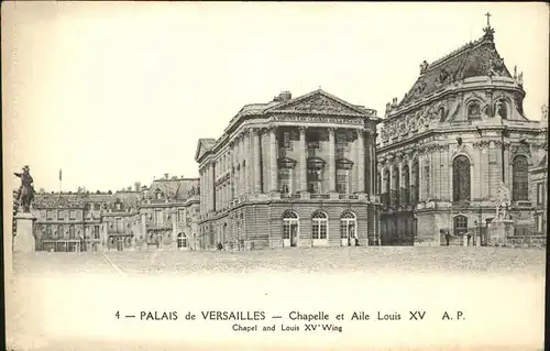 Versailles Yvelines Palais Chapelle et Aile Louis XV monument Kat. Versailles