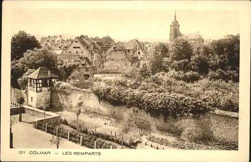 Colmar Haut Rhin Elsass Les remparts eglise Stadtmauer Kat. Colmar