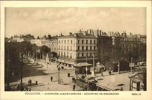 Toulouse Haute Garonne Carrefour Alsace Lorraine Boulevard de Strasbourg tram Kat. Toulouse
