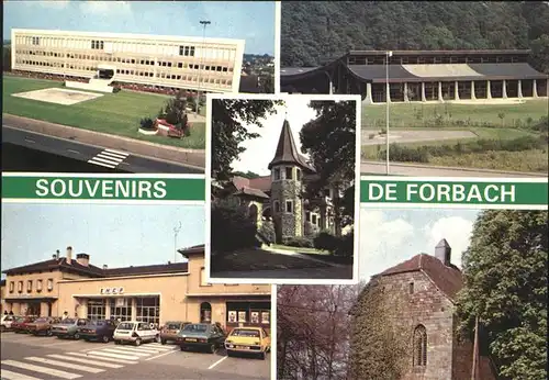 Forbach Lothringen Teilansichten Bahnhof S.N.C.F. Kirche Stadion Kat. Forbach