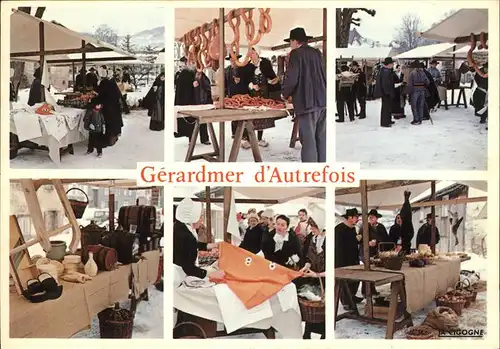 Gerardmer Vosges Le Marche en hiver aspects traditionnels du vieux village Kat. Gerardmer