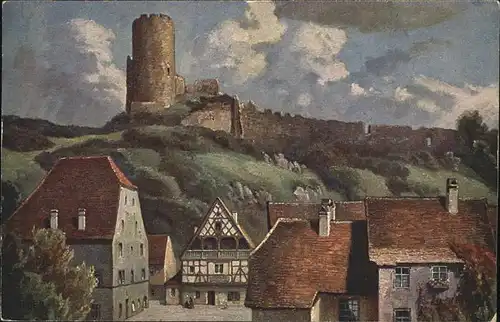 Kaysersberg Haut Rhin Chateau Kuenstlerkarte