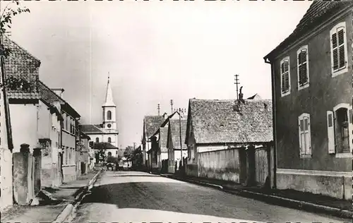 Oberhergheim Rue principale eglise Kat. Oberhergheim