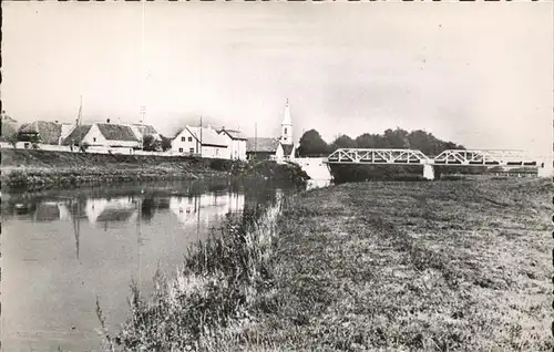 Oberhergheim Vue prise de l Ill pont eglise Kat. Oberhergheim