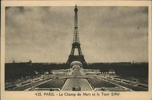 Eiffelturm La Tour Eiffel Champ Tour Eiffel Kat. Paris