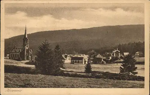 Herrenwies mir Kurhaus und Kirche Kat. Forbach