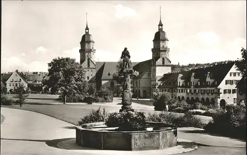 Freudenstadt Schwarzwald Unterer Marktplatz und Stadtkirche Kat. Freudenstadt