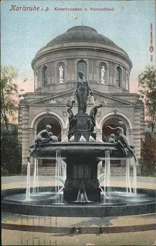 Karlsruhe Klosebrunnen im Vierordtbad Kat. Karlsruhe