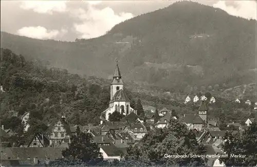 Gernsbach mit Kirche und Merkur Kat. Gernsbach