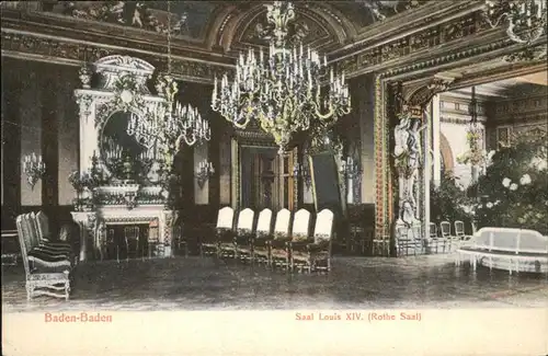 Baden Baden Saal Louis XIV   Rothe Saal Kat. Baden Baden