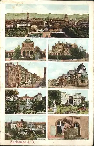 Karlsruhe Historische Gebaeude Kat. Karlsruhe