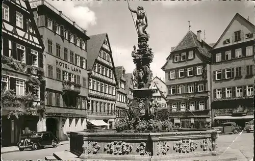 Tuebingen Marktplatz mit Neptunbrunnen / Tuebingen /Tuebingen LKR