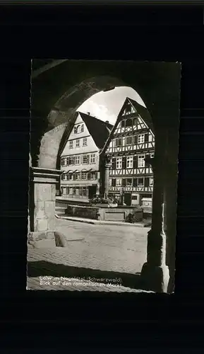 Calw Blick zum Markt Fachwerkhaus Kat. Calw