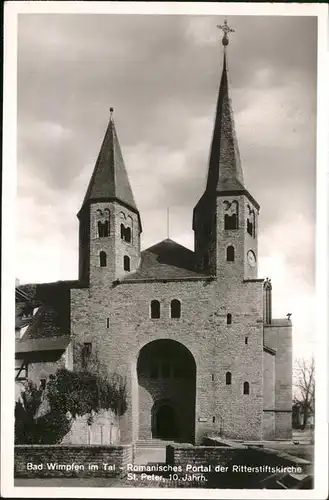 Bad Wimpfen Romanisches Portal der Ritterstiftskirche St Peter Kat. Bad Wimpfen