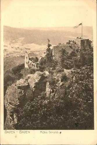 Baden Baden Altes Schloss Ruine Kat. Baden Baden