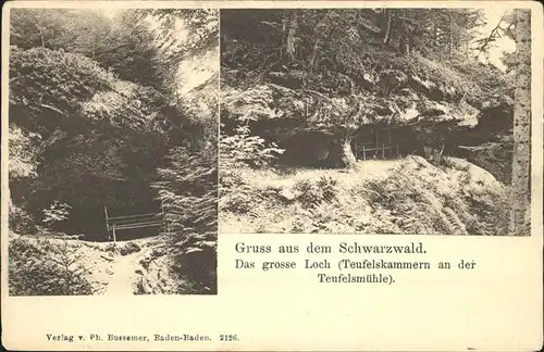 Loffenau Bad Herrenalb Teufelskammern an der Teufelsmuehle Das grosse Loch Kat. Bad Herrenalb