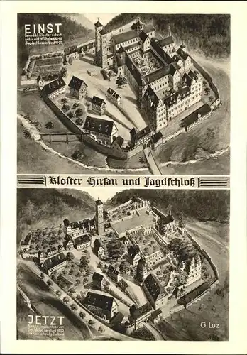 kk24716 Hirsau Kloster und Jagdschloss einst und jetzt Kategorie. Calw Alte Ansichtskarten