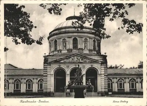 Karlsruhe Staedt Vierordtbad Brunnen Kat. Karlsruhe