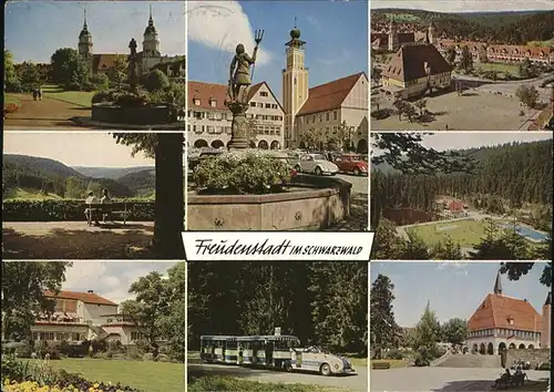 Freudenstadt Schwarzwald Teilansichten Marktplatz Kirchen Brunnen Kat. Freudenstadt