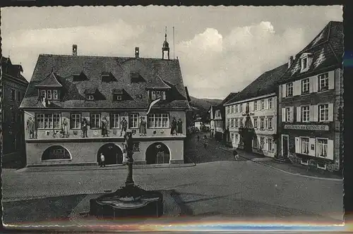 Haslach Kinzigtal Rathaus Sebastianbrunnen Kat. Haslach Kinzigtal