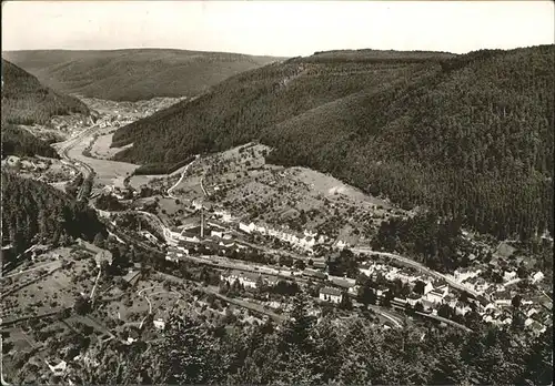 Wildbad Schwarzwald Blick vom Sommerberg ins Enztal Kat. Bad Wildbad