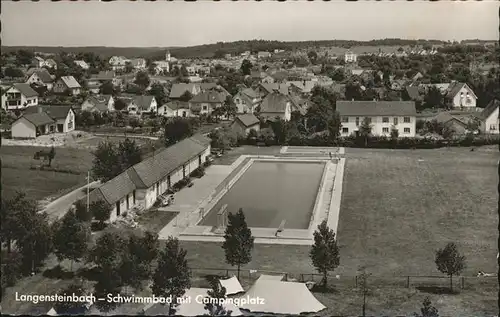 Langensteinbach Karlsbad Schwimmbad Campingplatz Teilansicht Kat. Karlsbad