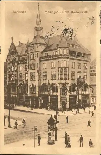 Karlsruhe Moninger Ecke Kaiserstrasse Kat. Karlsruhe