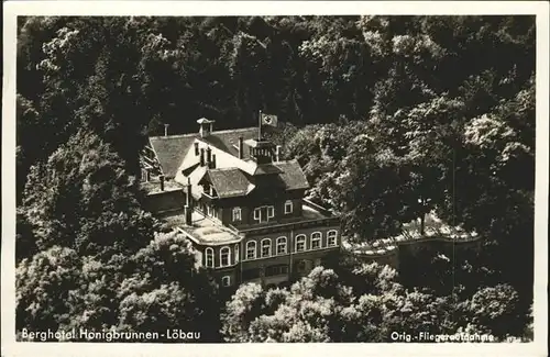 wx63860 Loebau Sachsen Berghotel Honigbrunnen Fliegeraufnahme Kategorie. Loebau Alte Ansichtskarten