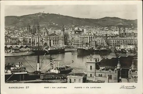 Barcelona Cataluna Puerto y via Layetana Kat. Barcelona