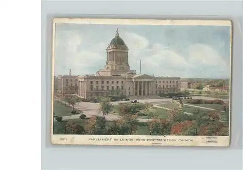 Winnipeg Parliament Buildings   Aufklappkarte Kat. Winnipeg