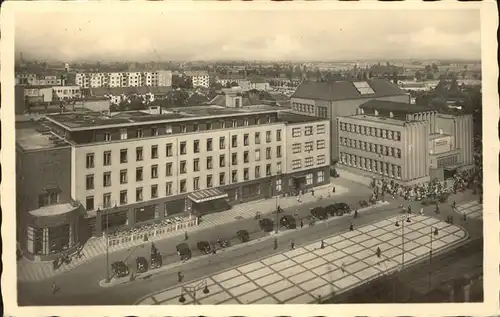 Pardubice Pardubitz Grand Hotel und Stadtblick / Pardubice /