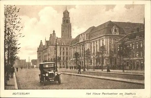 Rotterdam Het Nieuw Postkantoor en Stadhuis Kat. Rotterdam