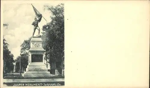 Savannah Georgia Jasper Monument Kat. Savannah